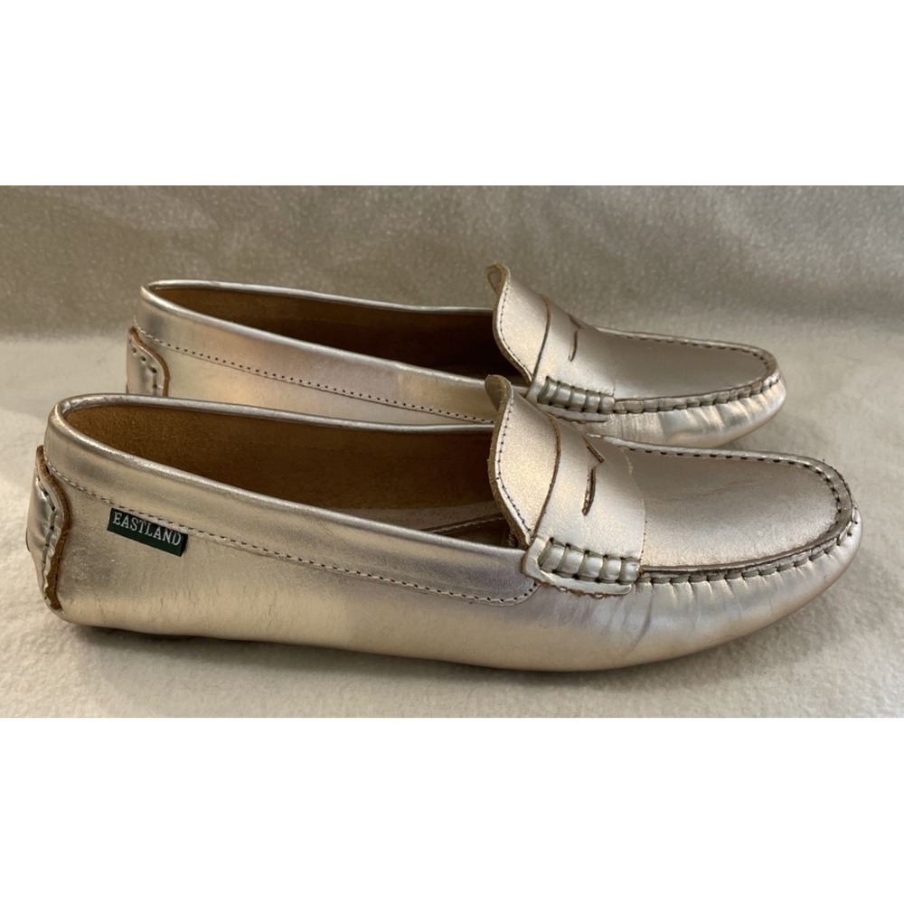 Eastland Gold Patricia Penny Loafers Womens Shoe Sz 9.5 Driving Moccasin Leather
